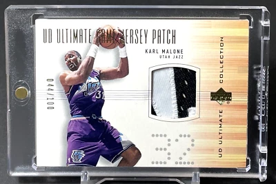 Karl Malone 2000-01 Upper Deck Ultimate Collection Game Jersey Patch /100 Jazz - Image 1 of 3