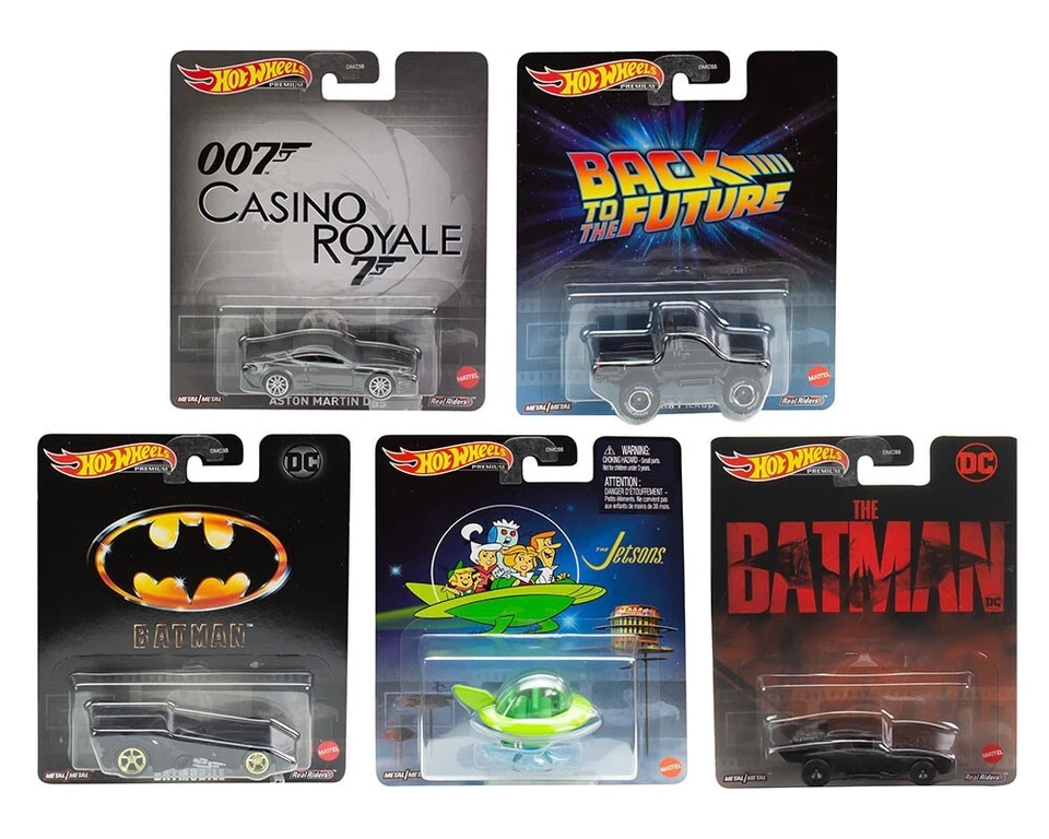 Hot Wheels 1:64 Retro Entertainment Set of 5 DMC55-978N 007 Batman BTTF Jetsons  - Image 1 of 1