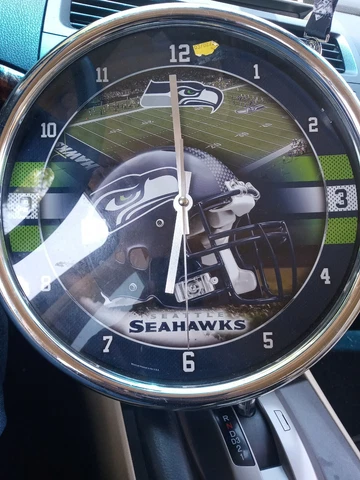 Seattle Seahawks Wincraft Printed NFL Wall Clock LOOSE SECOND HAND Cover