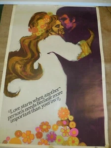Original Kersten Bros. 1968 poster...Love stars when another person's needs.... - Picture 1 of 11