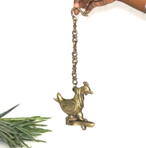 Antik Messing Aufhängen Vogel Stil Diya Öl Licht Lampe Original Handgemachtes - Bild 1 von 10