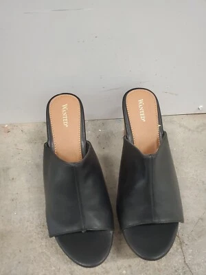 Zapatos para mujer Wanted talla 11 negros plataforma de 4" Foto 1 de 4