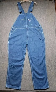 USA WORKS Men's 48x33 Blue Denim Carpenter Bib Overalls Farm NEW NWT - Picture 1 of 16