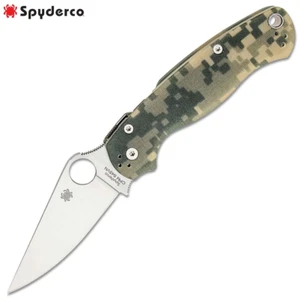 Spyderco Paramilitary 2 S45VN PM2 Satin Plain Blade Camo G10 Handles C81GPCMO2 - Picture 1 of 5
