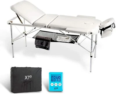 Lettino da Massaggio Portatile, in Pelle ‘PU’ di Alta Qualità, 3 Zone Alluminio - Immagine 1 di 4