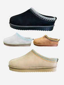 Damen-Hausschuhe mit Kunstfellfutter Stiefel Schuhe Damen-Outdoor-Slipper warme Größen - Bild 1 von 16