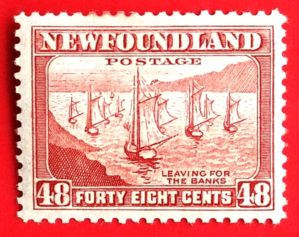 Canada Newfoundland #266 Perf 12.5 Waterlow & Sons Printing - Fishing Fleet MLH - Image 1 of 1
