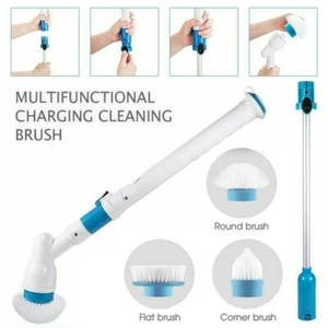 Turbo Spin Scrub Mop Bath Cleaning Brush High Floor Scrubber Hurricane Home - Picture 1 of 36