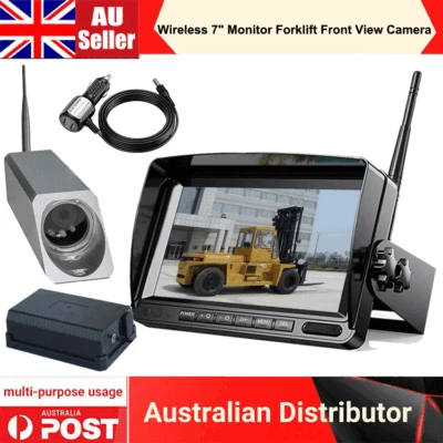 Wireless 7" Monitor Forklift Front View Camera Magnetic Base 9600mA Battery Bank - Image 1 of 4