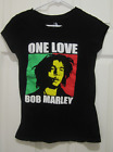 Neuf avec étiquettes T-shirt à manches Bob Marley One Love Cap femme taille M