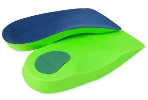 3/4 Orthotic Insoles for Arch Support Plantar Fasciitis Flat Feet Back Heel Pain