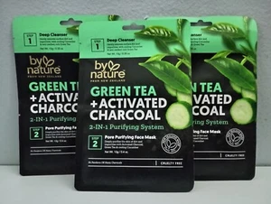 By Nature™ From New Zealand Green Tea + Activated Charcoal 2 in 1 Mask/Cleanser - Picture 1 of 16