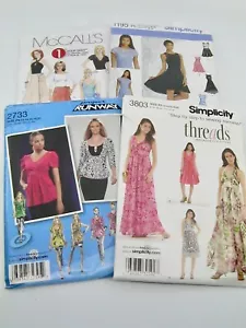 4 Misses Sewing Patterns Size 12-20 Dress Top Wraparound Skirt Uncut - Picture 1 of 7