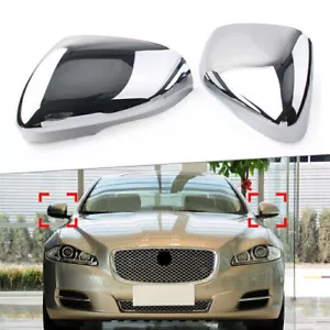 Tapa de espejo cromada cubierta de carcasa para Jaguar XF XFR XFR-S XJ C2D5489/C2D5488 - Imagen 1 de 7