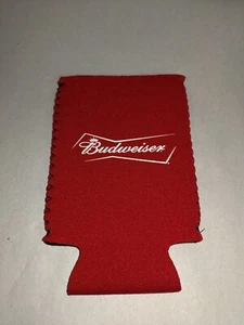 Budweiser Beer~Can Koozie Cooler New 12 Ounce Oz Cans~Red - Picture 1 of 2