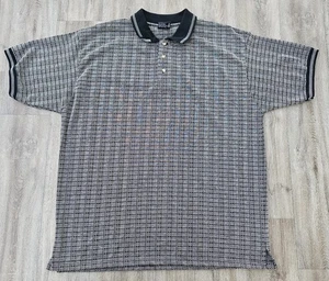 Vtg Citi Express Mens Sz XL Polo Short Sleeve Checkered Pattern - Picture 1 of 7
