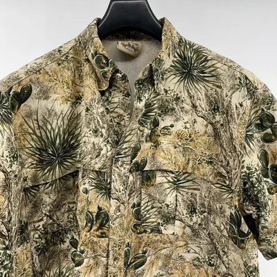 Game Guard Desert CactusCamo Button Up Shirt Mens XL Vented Hunting Outdoor - Image 1 of 4
