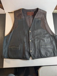 Coronado Leather Vest Mens 60 Concealed Carry Holster Buffalo Nickel Snap - Picture 1 of 24
