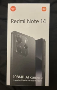 Xiaomi Redmi Note 14 Unlocked - Midnight Black - Brand New Sealed - 6gb/128gb - Picture 1 of 4