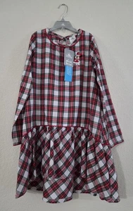Disney Store Minnie Mouse Plaid Nightgown Sleep Dress Embroidered Girl's M 9/10 - Picture 1 of 3