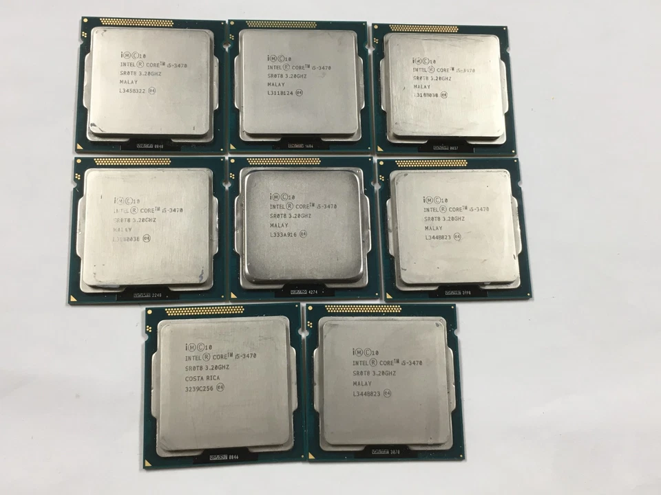 Lot of 8 - Intel Core i5 - 3470 / SR0T8  3.20GHz 6MB Quad-Core CPU LGA1155 - Image 1 of 1