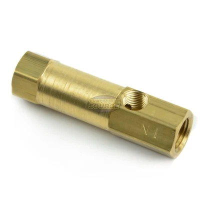 1/4" x 1/4 Inch Female NPT In Line Brass Compressed Air Check Valve CIL1414U USA - Image 1 of 4