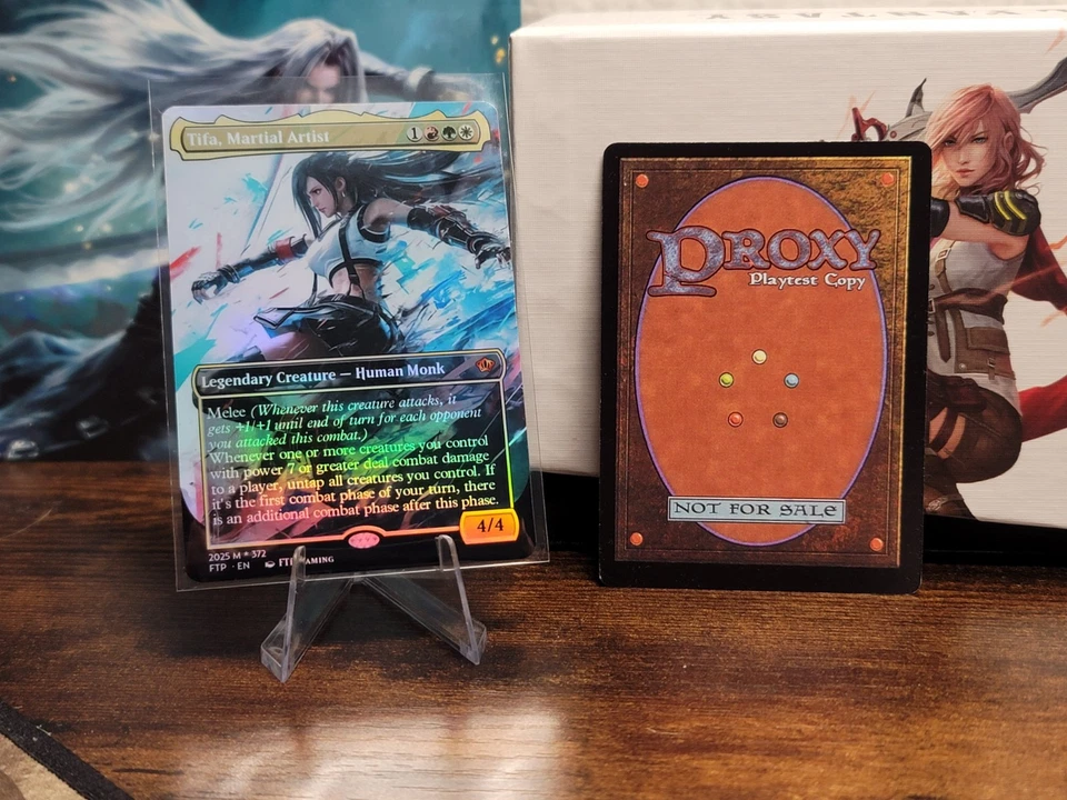 DIY Tifa, Martial Artist Foil Borderless Play Test Card Mtg Final Fantasy - Image 1 of 3