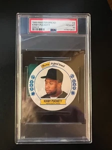 1989 Master Bread Disc #2 Kirby Puckett PSA 10 POP 7 - Picture 1 of 2