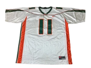 Camiseta de fútbol americano de colección Nike para adultos Miami Hurricanes de la NCAA talla XXL blanca Ken Dorsey #11 - Imagen 1 de 9