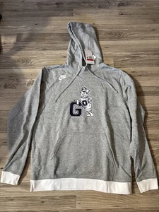 NWT MENS NIKE Gonzaga Bulldogs  GREY LEGACY CLUB HOODED SWEATSHIRT Sz L - Picture 1 of 15