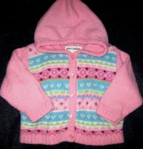 Niña XXS GYMBOREE De Colección 1998 Línea ALGODÓN CARAMELO Sudadera Cárdigan Suéter ETIQUETA ARCO IRIS - Imagen 1 de 5