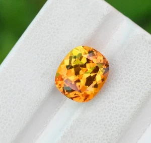 Ceylon Yellow Sapphire Loose Gemstone Cushion Cut, Excellent  11X9 MM 5.62 Cts. - Picture 1 of 9
