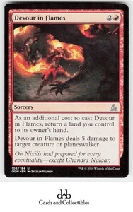 MTG Oath of the Gatewatch Devour in Flames Ligeramente jugado Poco común - Imagen 1 de 2