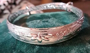 Hermoso Brazalete Brazalete Motivo Pez Koi Plata .999 17 Gramos Ajustable  - Imagen 1 de 7