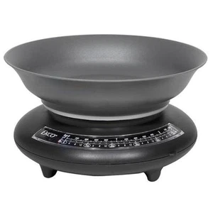 EKCO 123® 5-lb BLACK /GRAY KITCHEN Food SCALE 7" Weighs LBS, OZ, KG, GM *New - Picture 1 of 1