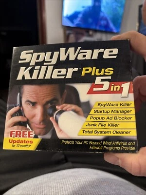 Cosmi Spyware Killer Plus 5 in 1 - CD w/Reg Code! Brand New Sealed HTF - Image 1 of 4