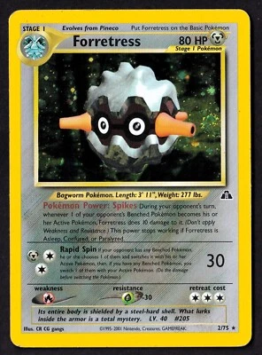 Pokémon Card - 1st Edition - Forretress Neo Discovery 2/75 Holo Rare - Image 1 of 2