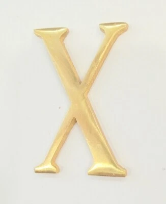 100MM (4Inch) Brass Home 26 Polish Gold Wall Mounted Door Mounted Letters X - Image 1 of 3