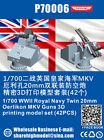 Triumph Models P70006 1/700 Ww.Ii Royal Navy Oerlikon Mk.V 20Mm Twin Cannon