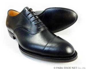 PARASHOE Black Oxford Leather Captoe DressShoes Made in japan JP22.5cm（US4.5）EEE - Picture 1 of 10