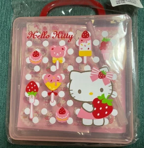 Sanrio Hello Kitty Memo in Plastic Case note paper stickers pen Unused New - Picture 1 of 6