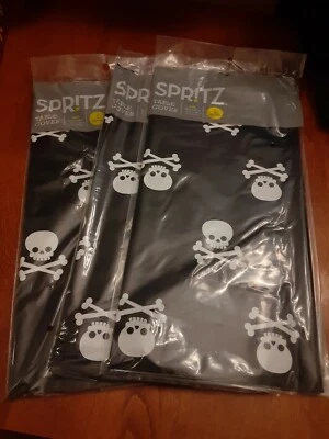 Хэллоуин стол чехол череп и крест кости пиратская вечеринка день рождения лот из 5 новый - Изображение 1 из 4