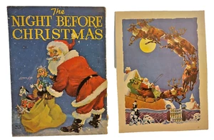 Lote/2 Litografías Impresiones Navidad Papá Noel Lino-Como Keith Ward Imágenes - Imagen 1 de 13