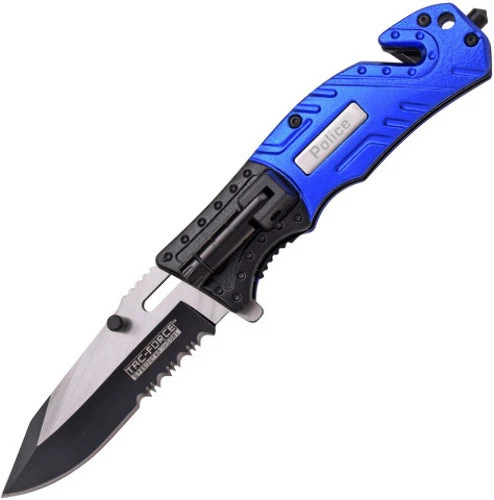 Tac Force Police Rescue Linerlock A/O Knife TF-835PD 4 1/2" closed. 3 1/4" two-t - Image 1 of 1