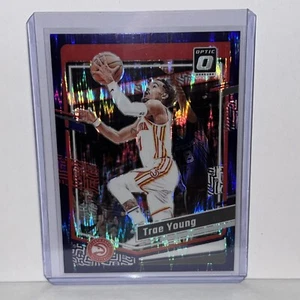 2023-24 Donruss Optic Basketball PURPLE SHOCK Prizm Trae Young #135 Hawks - Picture 1 of 2