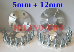 KIT 4 DISTANZIALI RUOTA 05+12mm BMW SERIE 4 F32-F33-F36 + CON BULLONI - Imagen 1 de 1