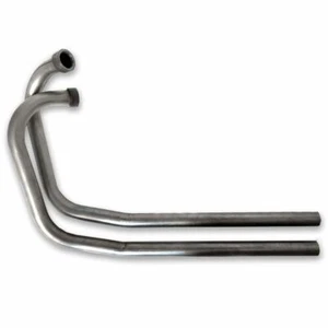 Classic Yamaha XS650 Low Level Plain Metal Exhaust Pipes - Picture 1 of 1