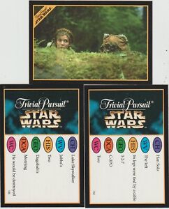 STAR WARS TRIVIAL PURSUIT - 3 DIFFERENT GAME CARDS