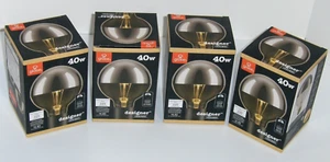 4) Globe Electric 40 Watt G30 Dimmable Chrome Top Vintage Edison Light Bulbs - Picture 1 of 6