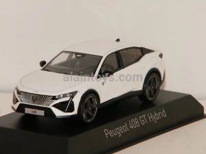 Peugeot 408 GT Hybrid 2023 Pearl White NOREV 1/43 Réf 474812 - Imagen 1 de 4